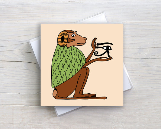 Thoth Presenting the Eye of Horus Greeting Card