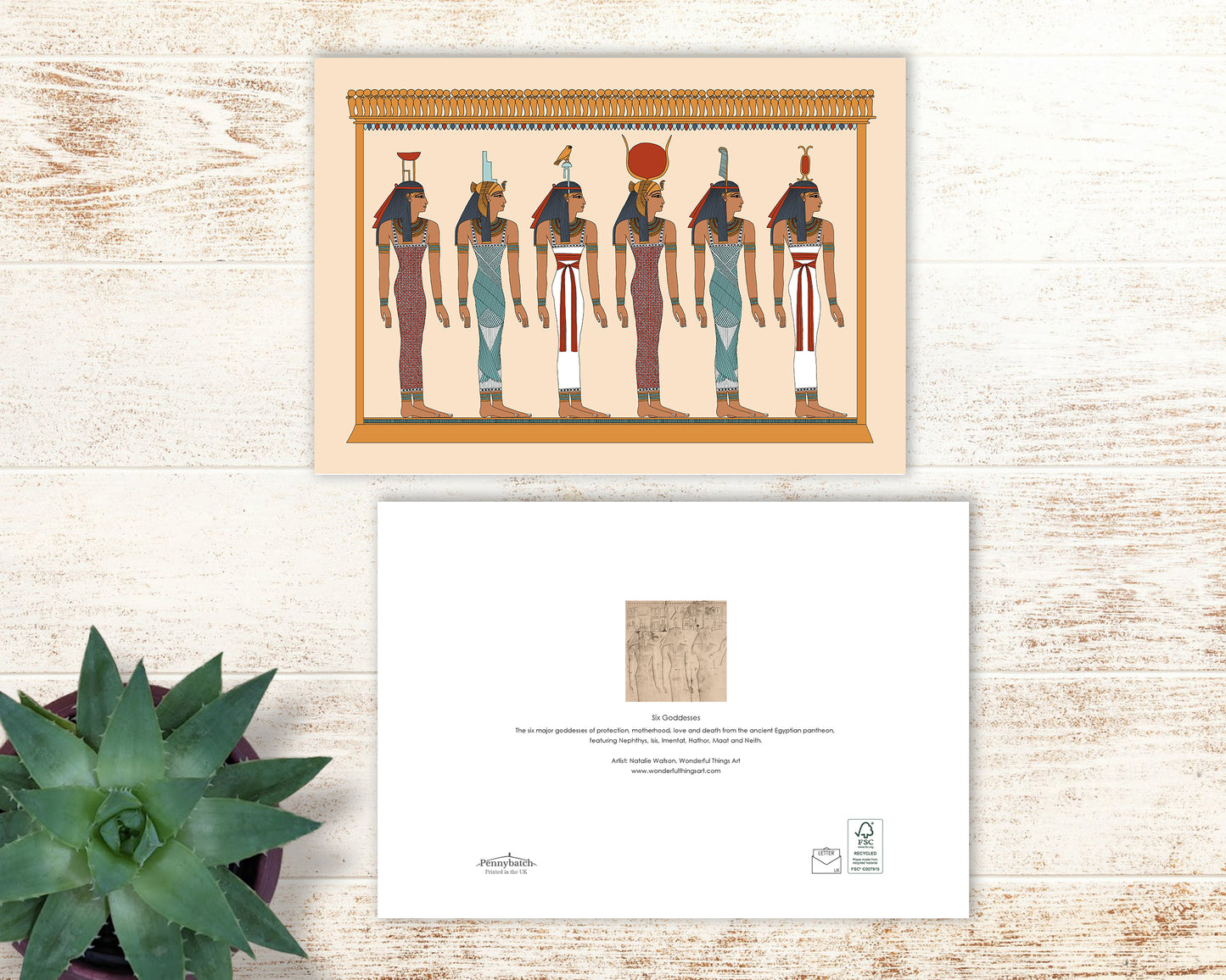 The Six Goddesses Greeting Card