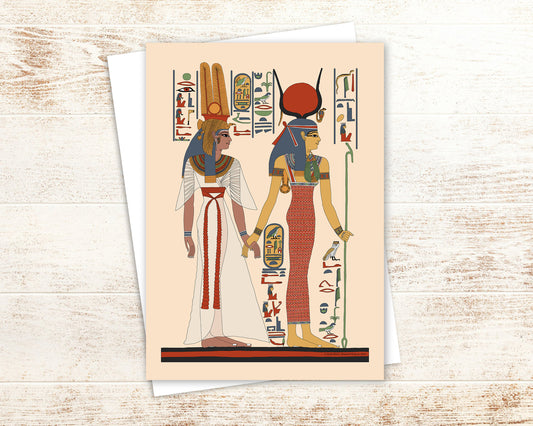 Queen Nefertari and Isis Greeting Card