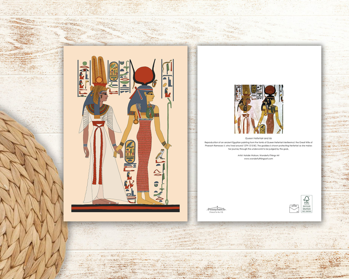 Queen Nefertari and Isis Greeting Card