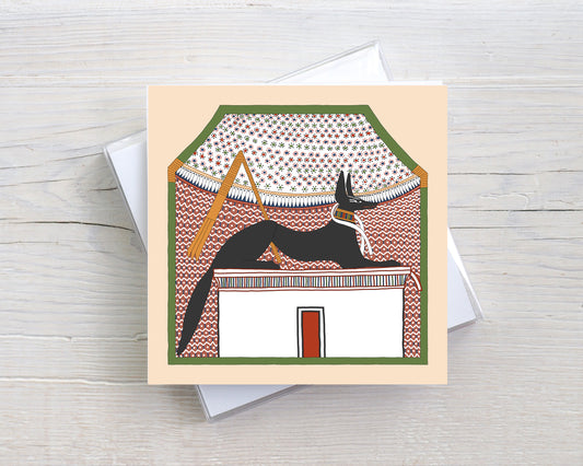 Anubis Guarding the Tomb of Pashedu Greeting Card