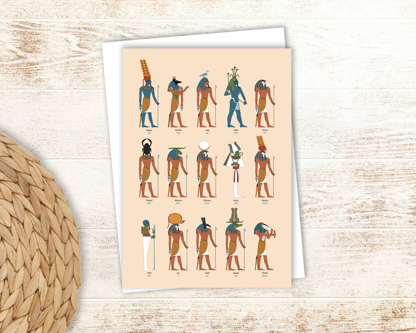 The Egyptian Gods Greeting Card